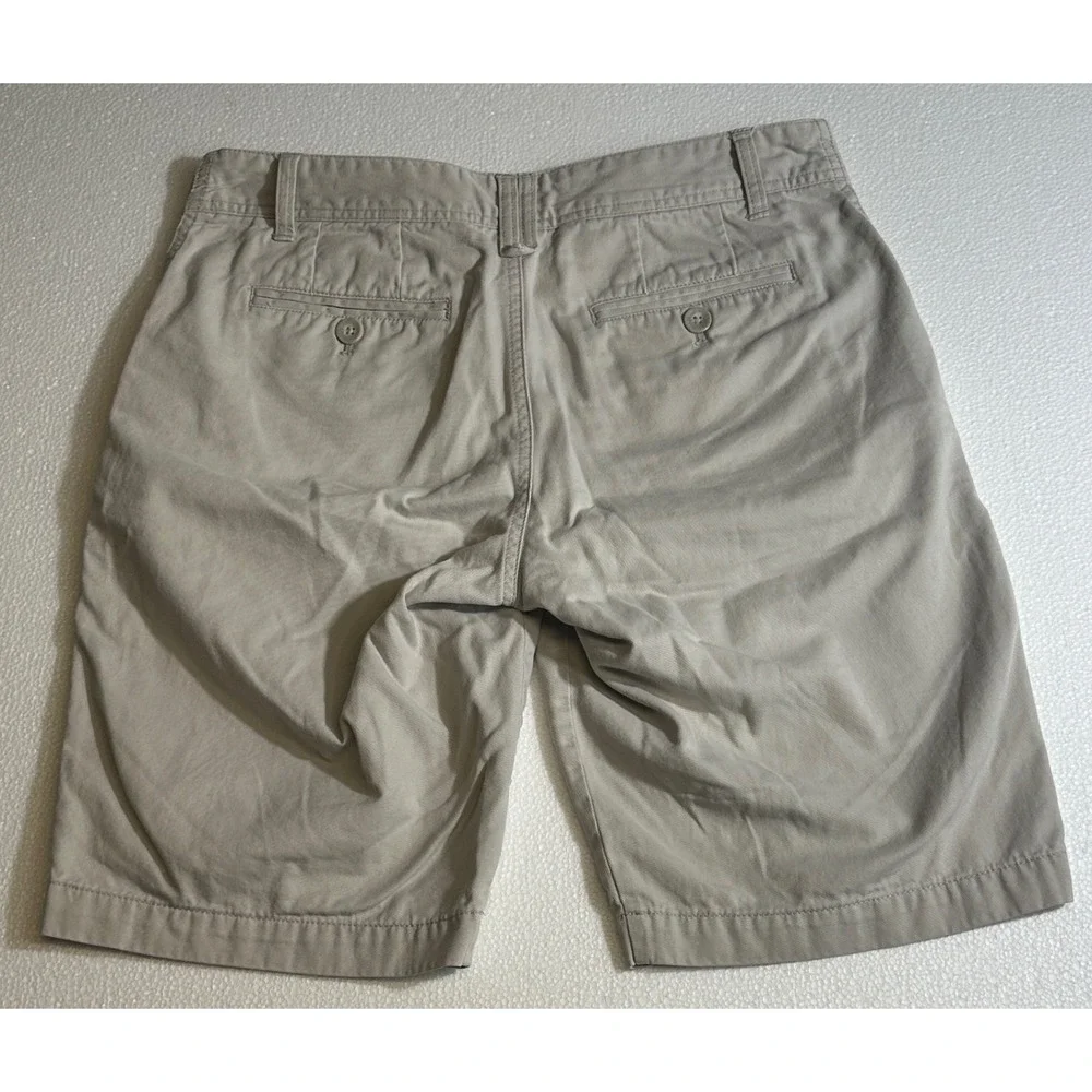 Eddie Bauer Women Khaki Chino Shorts‎ Size 6 Flat Front Casual Summer Legendary